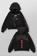5015 - KAIJU NO. 8 GRAPHIC HOODIES BLACK/RED