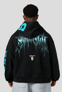 5015 - KAIJU NO. 8 GRAPHIC HOODIES BLACK/BLUE