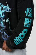 5015 - KAIJU NO. 8 GRAPHIC HOODIES BLACK/BLUE