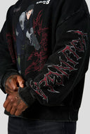 5015 - KAIJU NO. 8 GRAPHIC HOODIES BLACK/RED
