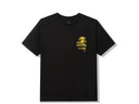 Anti Social Social Club  Yellow Lightning Twister Logo Twista Black Tee