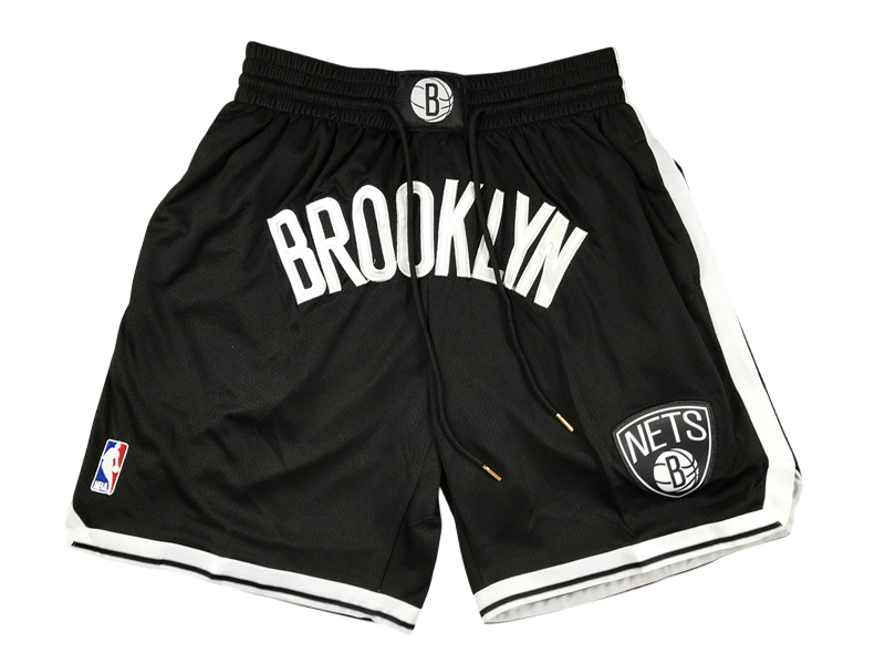 Brooklyn Nets Men Black Swing Basketball Pocket Shorts