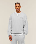 GSLC Henley Sweat boxy fit Bros Soft Grey Marl