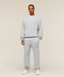 GSLC Henley Sweat boxy fit Bros Soft Grey Marl