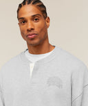 GSLC Henley Sweat boxy fit Bros Soft Grey Marl