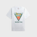 Casablanca Tennis Club Icon Pyramid Abduction Short Sleeve Tee White