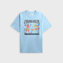 Casablanca Egyptian Tennis Match Short Sleeve Tee Blue