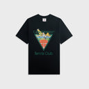 Casablanca Tennis Club Icon Pyramid Abduction Short Sleeve Tee Black