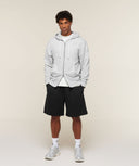 Campus Crest Zip Through Hoodie regular Bros Soft Grey Marl
