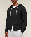 Campus Crest Zip Through Hoodie regular Black