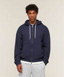 Campus Crest Zip Through Hoodie regular Heavy Blue