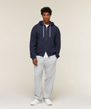Campus Crest Zip Through Hoodie regular Heavy Blue