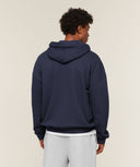 Campus Crest Zip Through Hoodie regular Heavy Blue