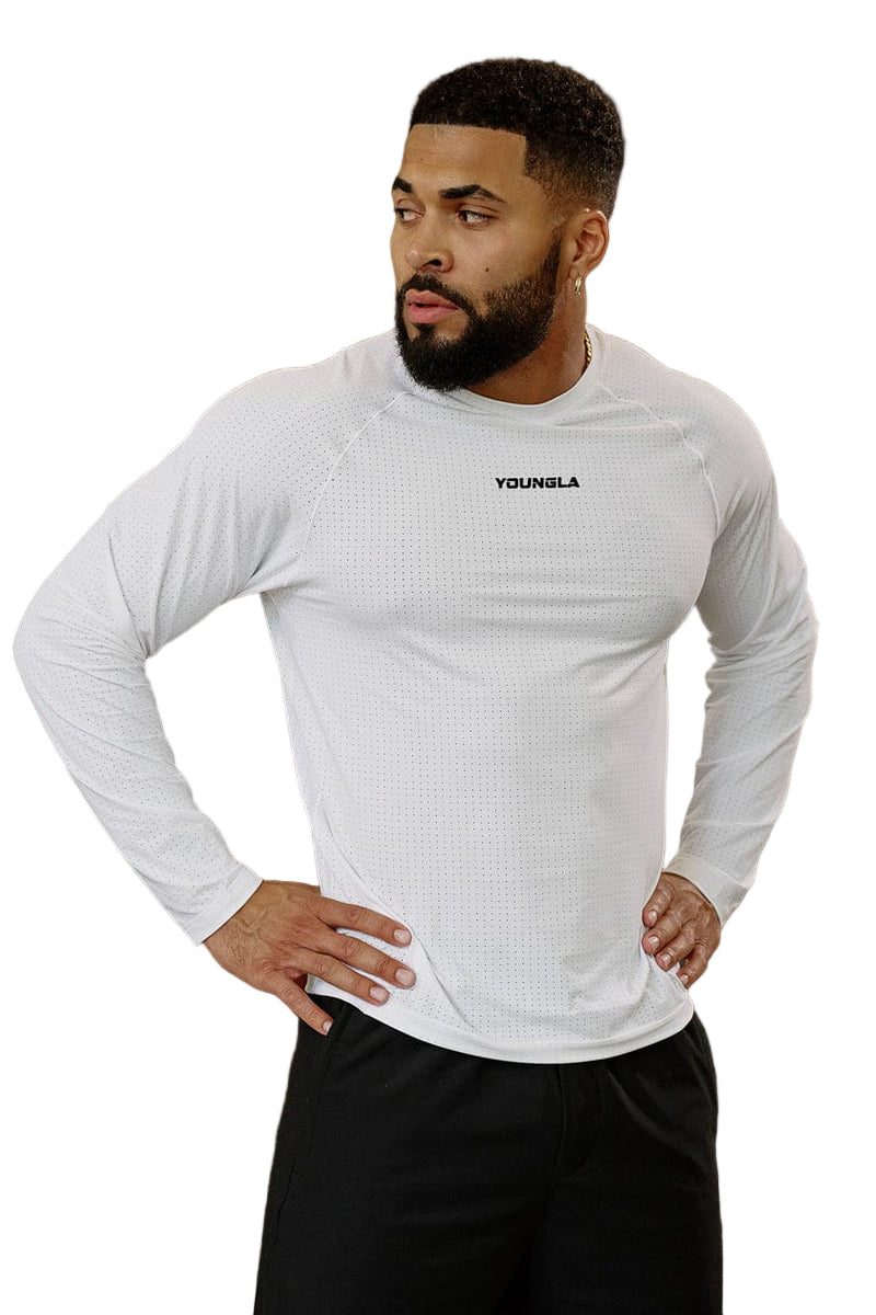 8013 -  Aeromesh Longsleeves White