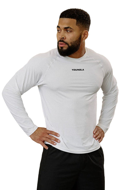 8013 -  Aeromesh Longsleeves White