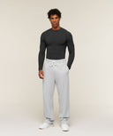 Cotton Seamless Long Sleeve T-Shirt muscle fit Black Marl