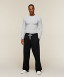 Cotton Seamless Long Sleeve T-Shirt muscle fit Soft Grey Marl