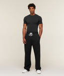 Cotton Seamless T-Shirt muscle fit Black Marl