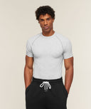 Cotton Seamless T-Shirt muscle fit Soft Grey Marl