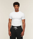 Cotton Seamless T-Shirt muscle fit White Grey Marl