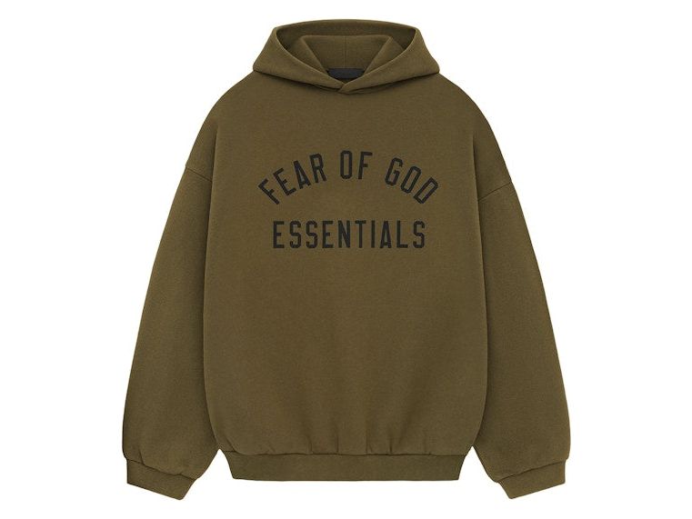 Fear of God Essentials Fleece Hoodie OLIVE