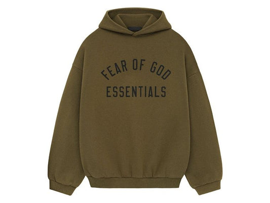 Fear of God Essentials Fleece Hoodie OLIVE