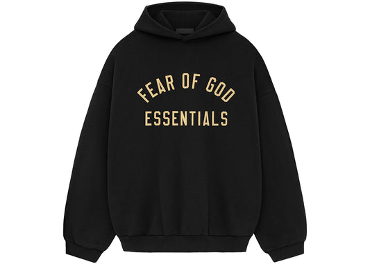 Fear of god essentials fleece ii hoodie black