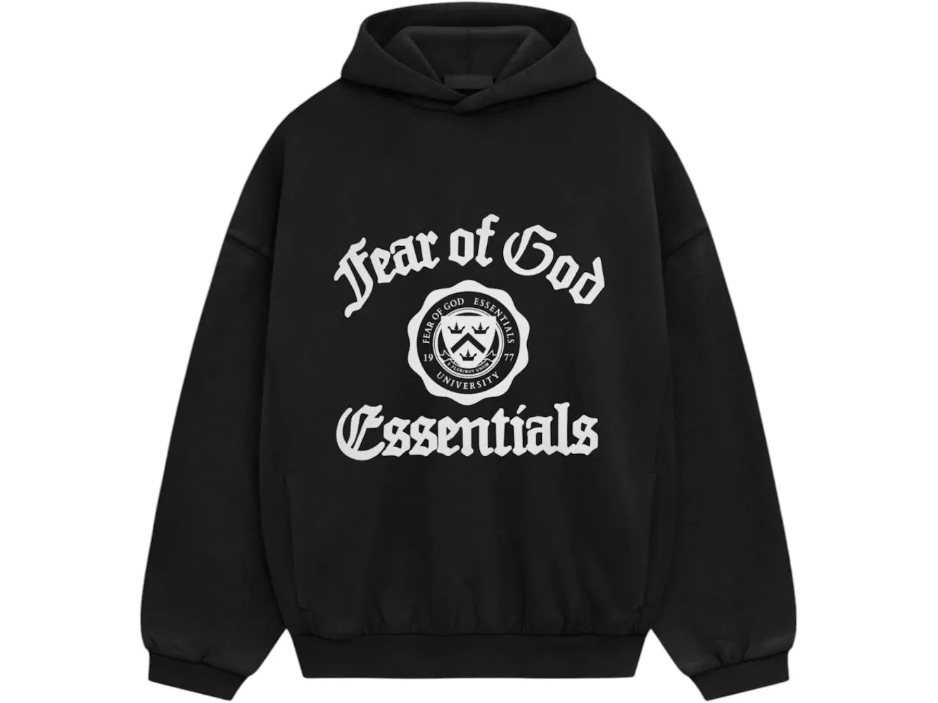 Fear of God Essentials Heavy Fleece Vintage Shrunken HoodieBlack