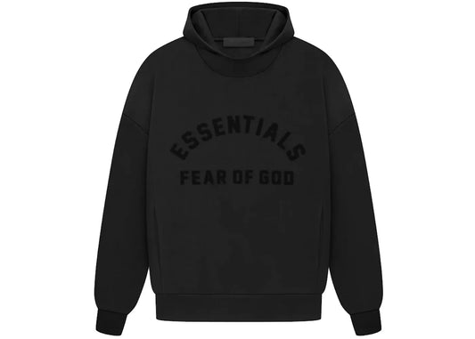 FEAR OF GOD ESSENTIALS JET BLACK HOODIE