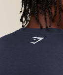 Faded Collegiate Graphic T-Shirt oversized fit Heavy Blue