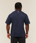 Faded Collegiate Graphic T-Shirt oversized fit Heavy Blue