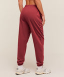 Strength and Fitness Crest Graphic Joggers oversized fit Athletic Burgundy