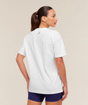 Strength and Fitness Crest Graphic T-Shirt oversized fit White