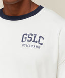GSLC Ringer T-Shirt boxy fit Soft White/Heavy Blue
