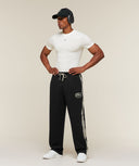 GSLC Taped Straight Leg Track Pants oversized fit Black