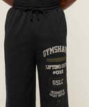 Global Lifting Wide Leg Pants oversized fit Black