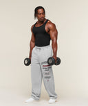 Global Lifting Wide Leg Pants oversized fit Light Grey Core Marl