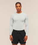 Train Long Sleeve T-Shirt muscle fit Light Grey