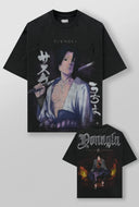 4318 - NARUTO DISTRESSED TEES BLACK/WHITE