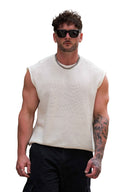 3012 - Drop Shoulder Knit Cut-Off White