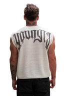 3012 - Drop Shoulder Knit Cut-Off White