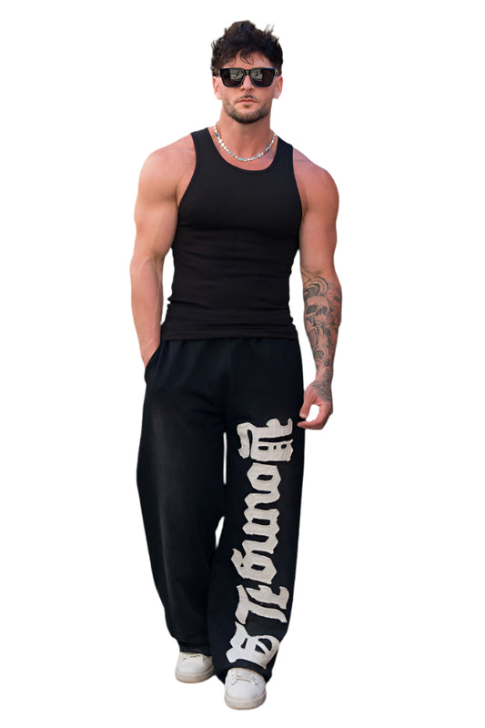 2127 - Big Patch Sweats Black Wash