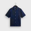 Kith Stitched Patchwork Boxy Collared Overshirt - Mid Indigo