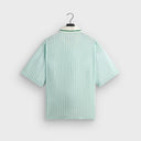 Kith Striped Poplin Thompson Zip Front Shirt - Breezeway