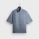 Kith Spun Silk Linen Stripe Colton Zip Front Shirt - Guide