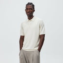 Kith Super Fine Viscose Knit Baldwin Polo - Sandrift
