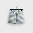 Kith Spun Silk Linen Stripe Kellen Short - Light Indigo