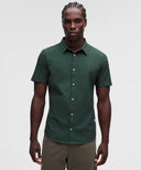 Airing Easy Short-Sleeve Shirt Dotted Link Silver Blue Rainforest Green