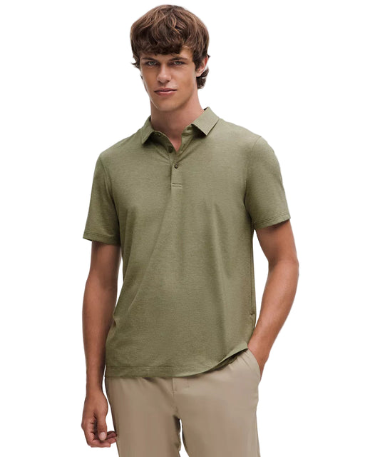 Evolution Short-Sleeve Polo Shirt Warm Heathered Bay Leaf