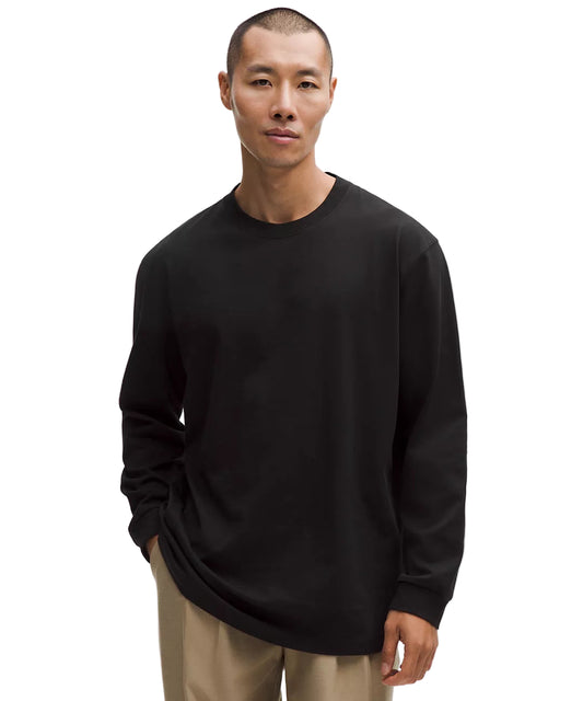Heavyweight Cotton Jersey Long-Sleeve Shirt Black